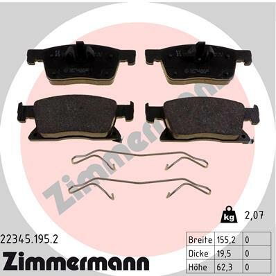 Klocki hamulcowe - komplet 22345.195.2 ZIMMERMANN