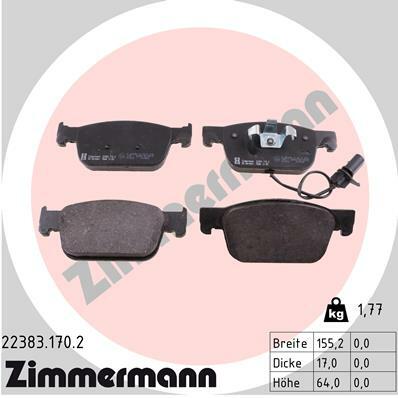 Klocki hamulcowe - komplet 22383.170.2 ZIMMERMANN