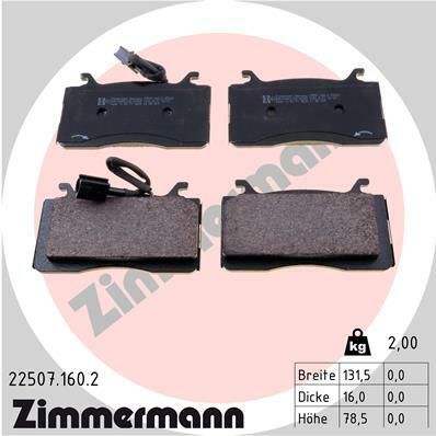 Klocki hamulcowe - komplet 22507.160.2 ZIMMERMANN