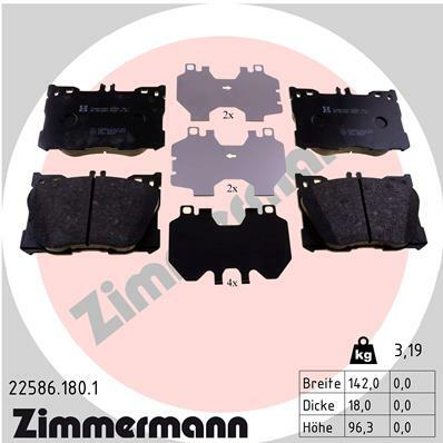 Klocki hamulcowe - komplet 22586.180.1 ZIMMERMANN