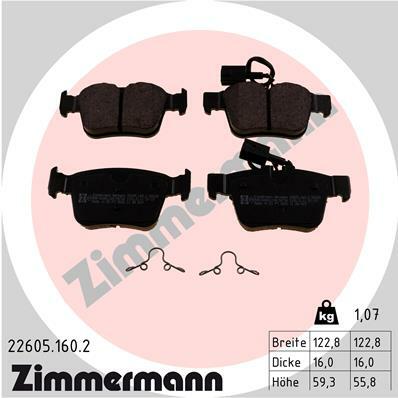 Klocki hamulcowe - komplet 22605.160.2 ZIMMERMANN