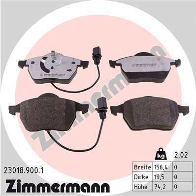 Klocki hamulcowe - komplet, rd:z 23018.900.1 ZIMMERMANN