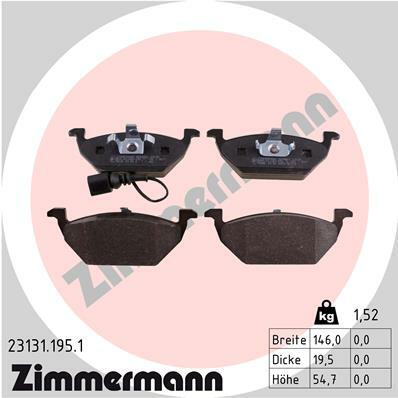 Klocki hamulcowe - komplet 23131.195.1 ZIMMERMANN