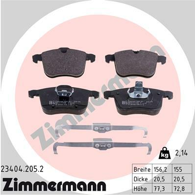 Klocki hamulcowe - komplet 23404.205.2 ZIMMERMANN