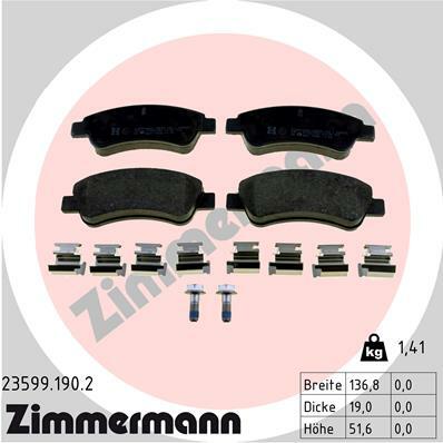 Klocki hamulcowe - komplet 23599.190.2 ZIMMERMANN
