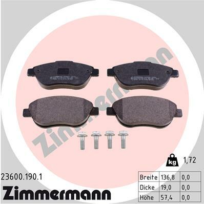 Klocki hamulcowe - komplet 23600.190.1 ZIMMERMANN
