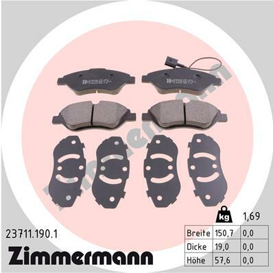 Klocki hamulcowe - komplet 23711.190.1 ZIMMERMANN