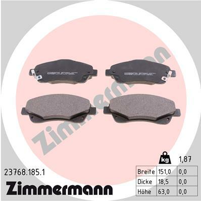 Klocki hamulcowe - komplet 23768.185.1 ZIMMERMANN