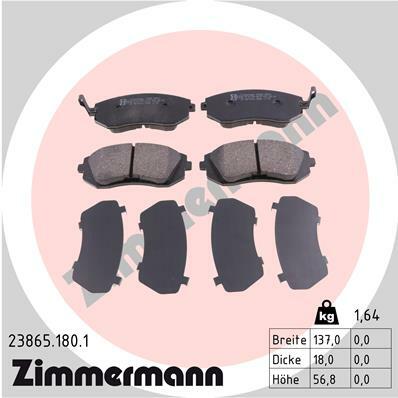 Klocki hamulcowe - komplet 23865.180.1 ZIMMERMANN