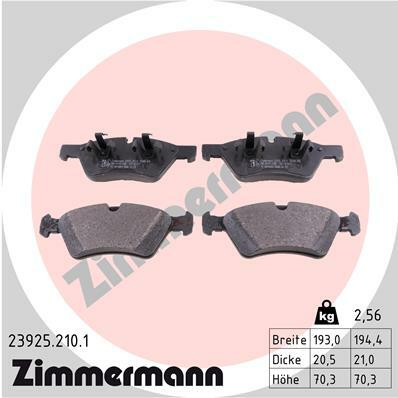 Klocki hamulcowe - komplet 23925.210.1 ZIMMERMANN