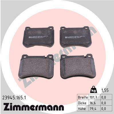 Klocki hamulcowe - komplet 23945.165.1 ZIMMERMANN