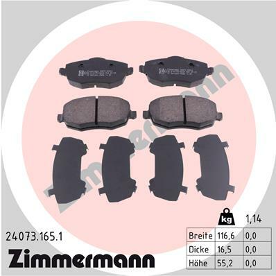 Klocki hamulcowe - komplet 24073.165.1 ZIMMERMANN