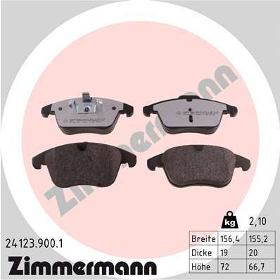 Klocki hamulcowe - komplet, rd:z 24123.900.1 ZIMMERMANN