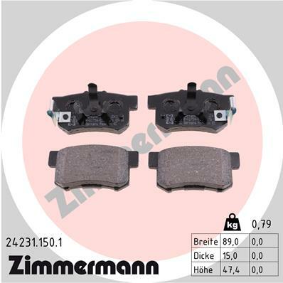 Klocki hamulcowe - komplet 24231.150.1 ZIMMERMANN