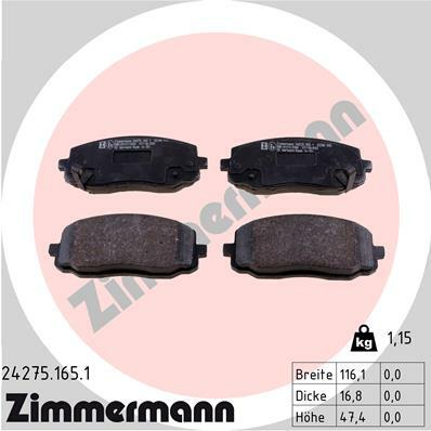 Klocki hamulcowe - komplet 24275.165.1 ZIMMERMANN