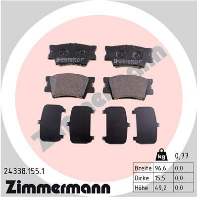 Klocki hamulcowe - komplet 24338.155.1 ZIMMERMANN