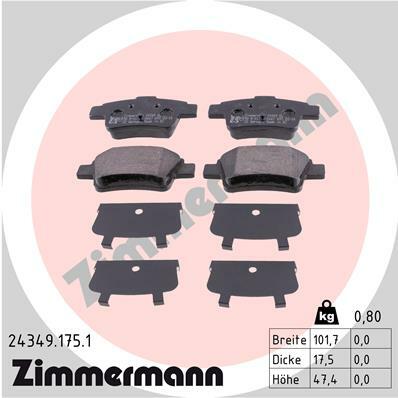 Klocki hamulcowe - komplet 24349.175.1 ZIMMERMANN