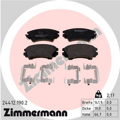 Klocki hamulcowe - komplet 24412.190.2 ZIMMERMANN