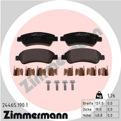 Klocki hamulcowe - komplet 24465.190.1 ZIMMERMANN