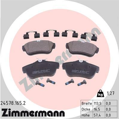 Klocki hamulcowe - komplet 24578.165.2 ZIMMERMANN
