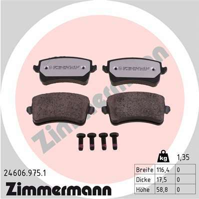 Klocki hamulcowe - komplet, rd:z 24606.975.1 ZIMMERMANN