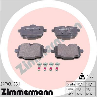 Klocki hamulcowe - komplet 24703.175.1 ZIMMERMANN