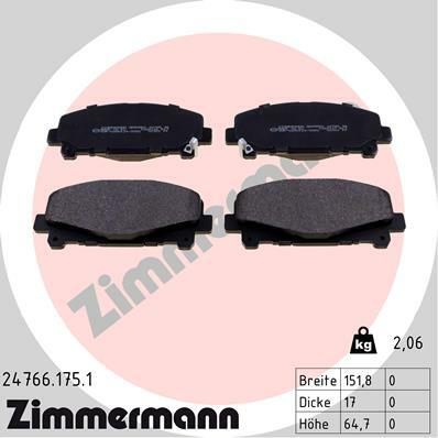 Klocki hamulcowe - komplet 24766.175.1 ZIMMERMANN