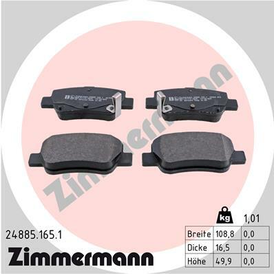 Klocki hamulcowe - komplet 24885.165.1 ZIMMERMANN