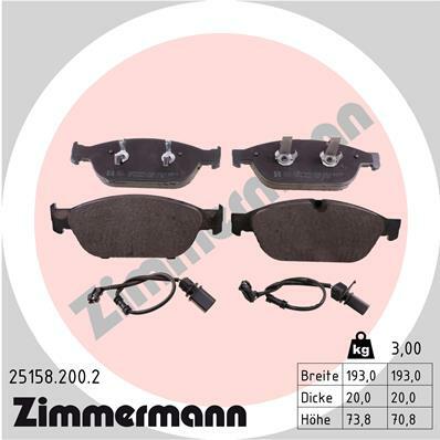 Klocki hamulcowe - komplet 25158.200.2 ZIMMERMANN