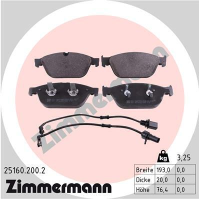 Klocki hamulcowe - komplet 25160.200.2 ZIMMERMANN
