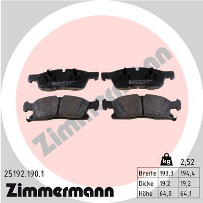 Klocki hamulcowe - komplet 25192.190.1 ZIMMERMANN