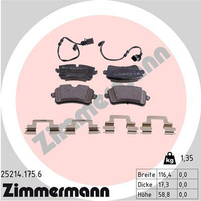 Klocki hamulcowe - komplet 25214.175.6 ZIMMERMANN