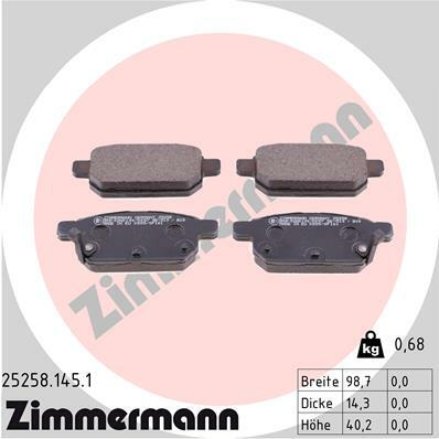 Klocki hamulcowe - komplet 25258.145.1 ZIMMERMANN