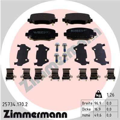 Klocki hamulcowe - komplet 25734.170.2 ZIMMERMANN