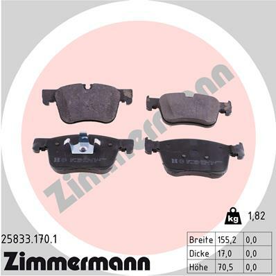 Klocki hamulcowe - komplet 25833.170.1 ZIMMERMANN