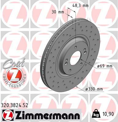 Tarcza hamulcowa, SPORT COAT Z 320.3824.52 ZIMMERMANN