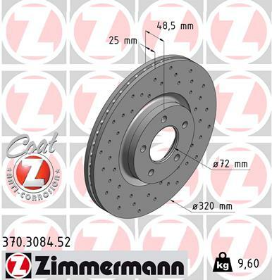 Tarcza hamulcowa, SPORT COAT Z 370.3084.52 ZIMMERMANN