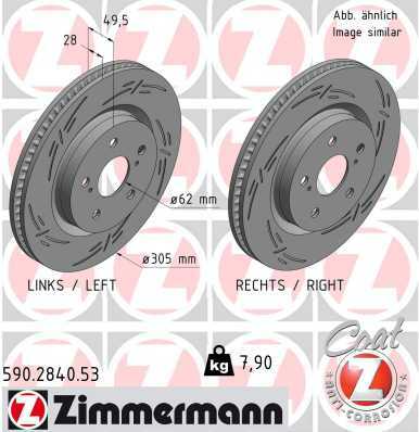 Tarcza hamulcowa, BLACK Z 590.2840.53 ZIMMERMANN