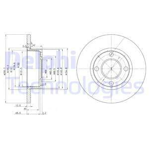 Tarcza hamulcowa BG2752 DELPHI