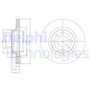Tarcza hamulcowa BG2825 DELPHI