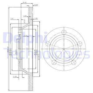 Tarcza hamulcowa BG2987 DELPHI
