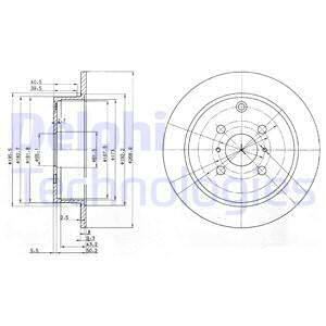 Tarcza hamulcowa BG3867 DELPHI