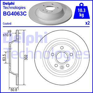 Tarcza hamulcowa BG4063C DELPHI