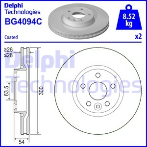 Tarcza hamulcowa BG4094C DELPHI