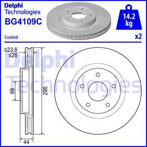 Tarcza hamulcowa BG4109C DELPHI