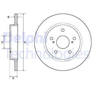 Tarcza hamulcowa BG4183C DELPHI