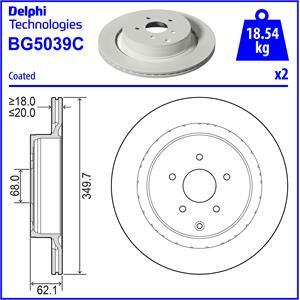 Tarcza hamulcowa BG5039C DELPHI