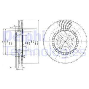 Tarcza hamulcowa BG9514 DELPHI